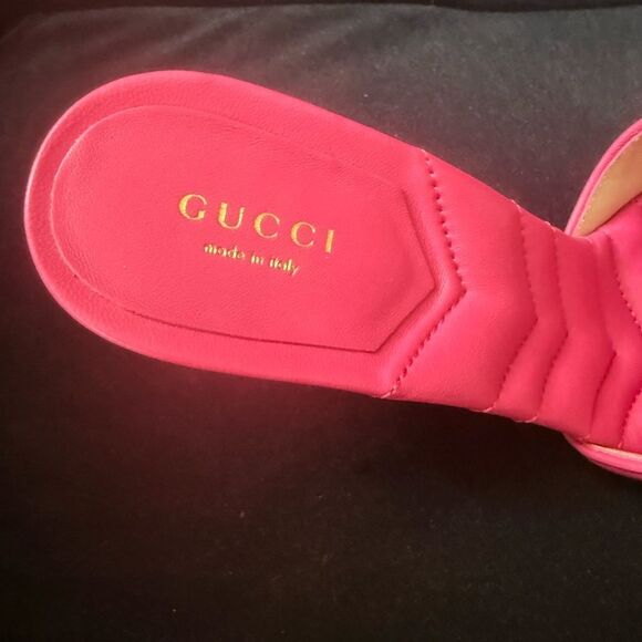 Brand new women’s size 9.5 Gucci Pink Quilted heel Sandal - Picture 4 of 12